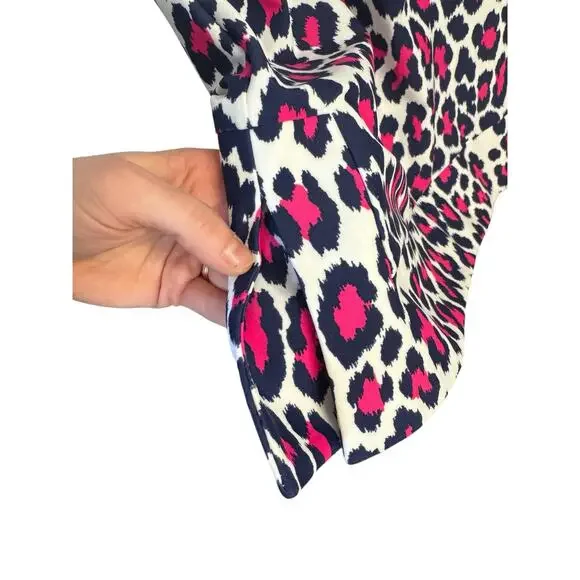 JUDE CONNALLY Megan Tunic Dress Catalina Large Leopard in Navy & Pink Size Small - Picture 9 of 10